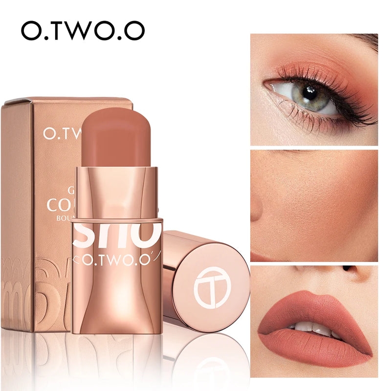 Batom O.TWO.O Blush Stick 3 em 1 Olhos Bochecha e Lábios